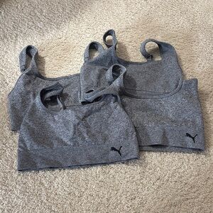 Puma Heather Gray Seamless Sports Bras - 4 Pack (Medium)